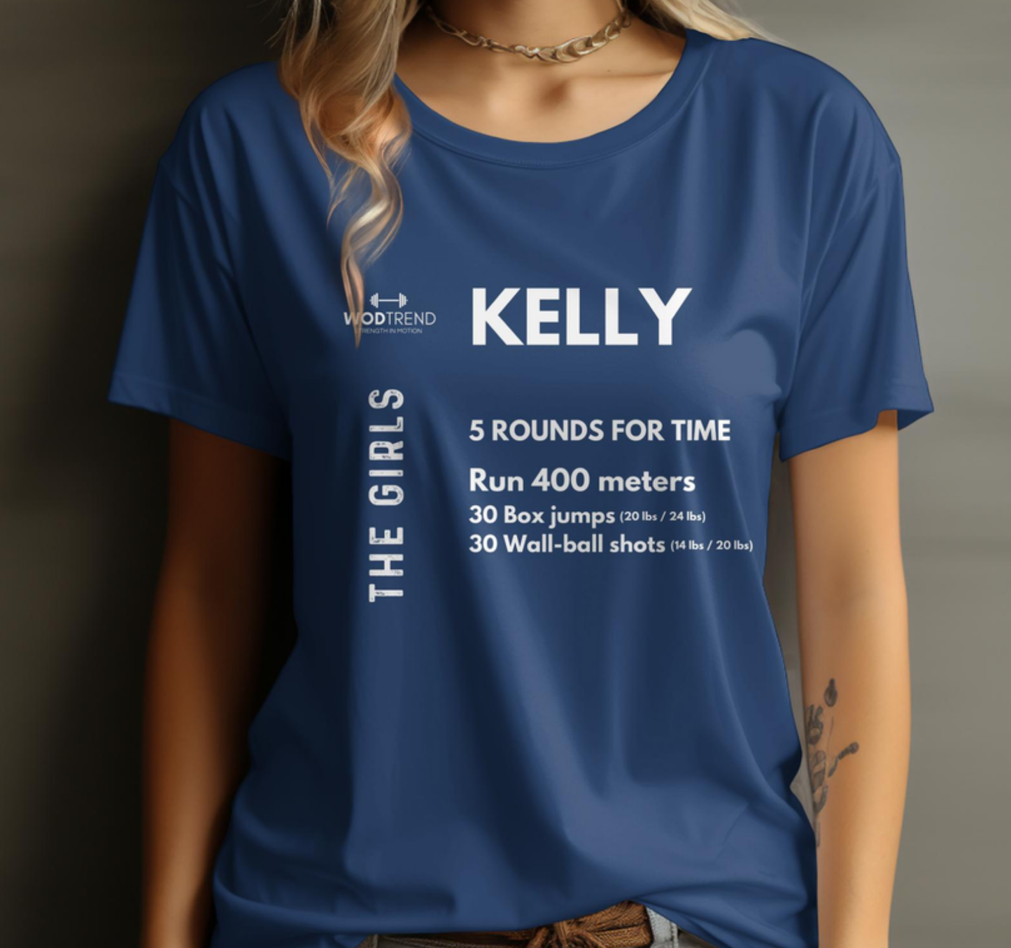 Camiseta Unisex CrossFit 'Kelly' Workout - The Girls Series