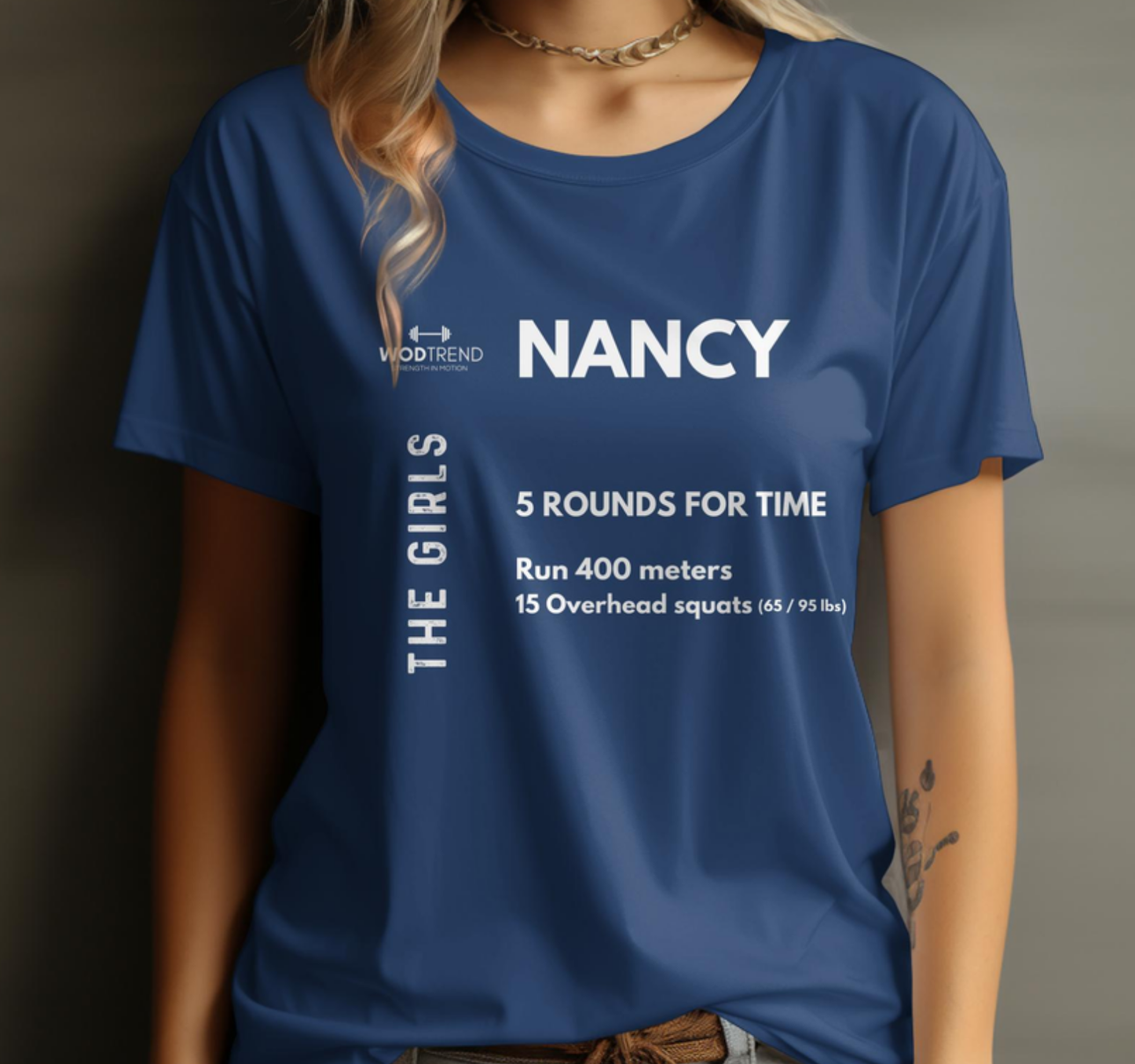 T-shirt unisexe d'entraînement CrossFit « Nancy » - Série pour filles