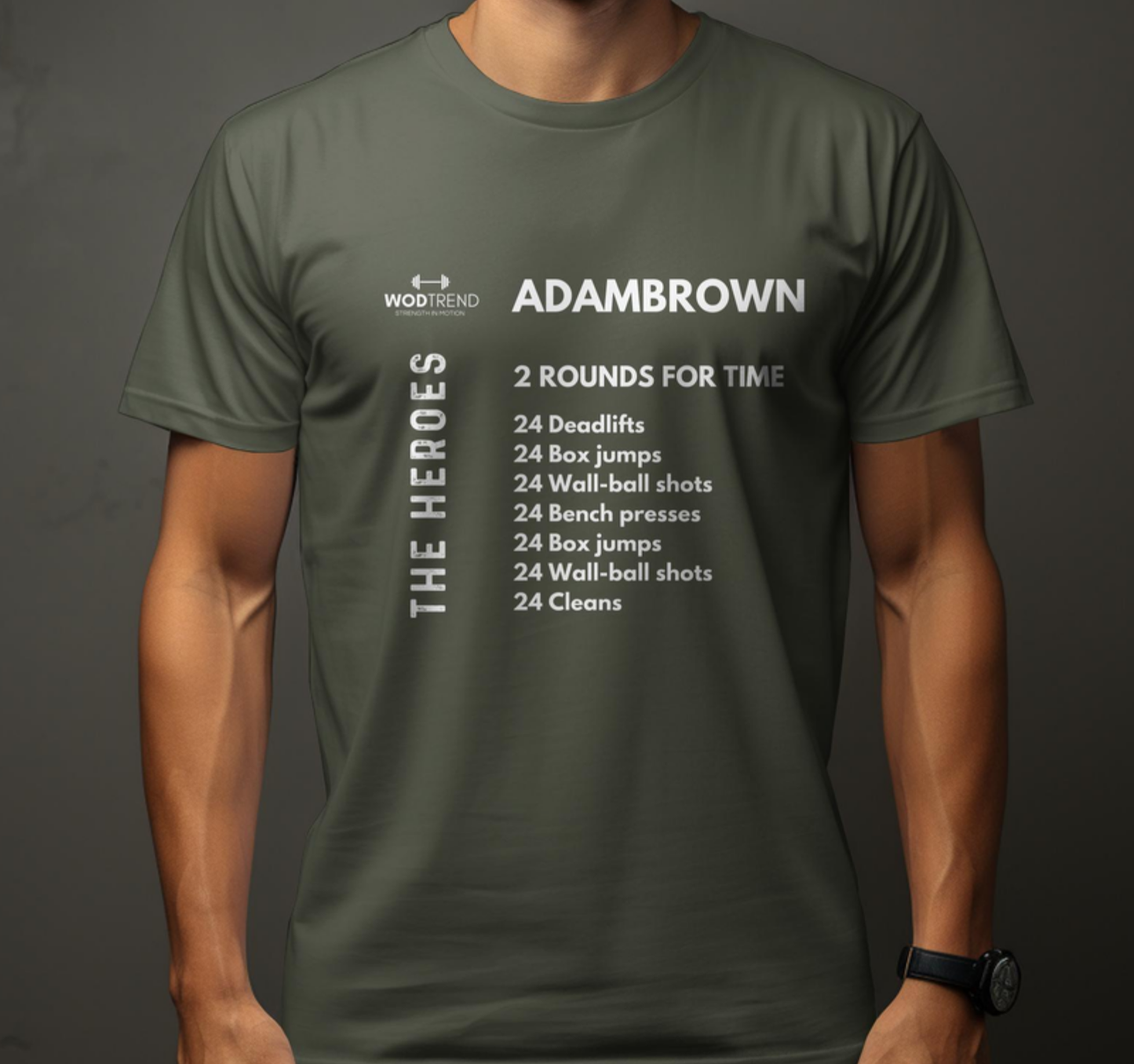 T-shirt d'entraînement unisexe CrossFit « AdamBrown » - Série Heroes