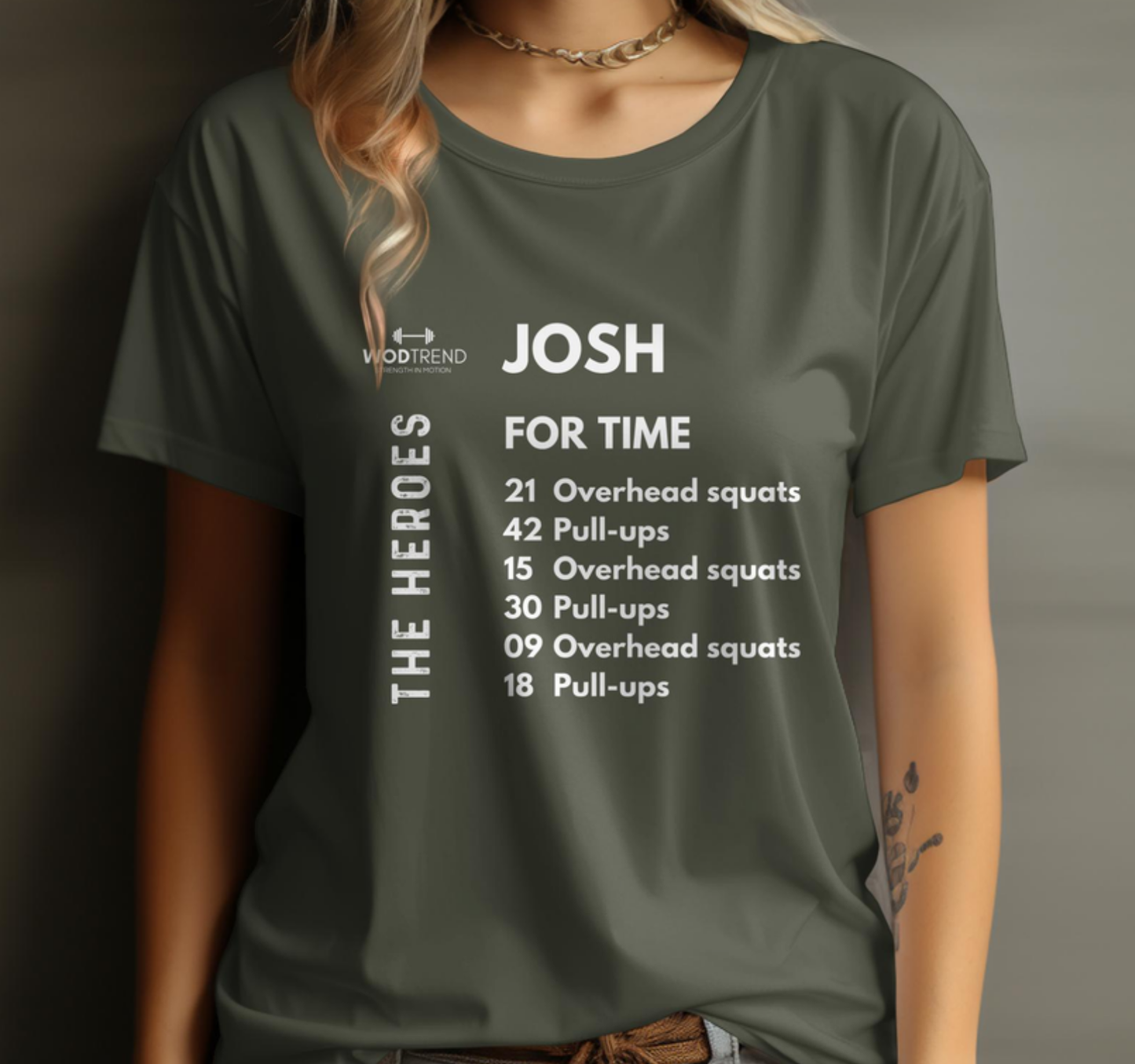 T-shirt unisexe d'entraînement CrossFit « Josh » - Série Heroes