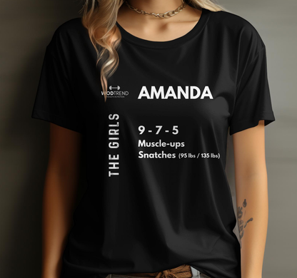 T-shirt d'entraînement unisexe CrossFit « Amanda » - Série pour filles