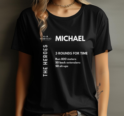 T-shirt d'entraînement unisexe CrossFit « Michael » - Série Heroes