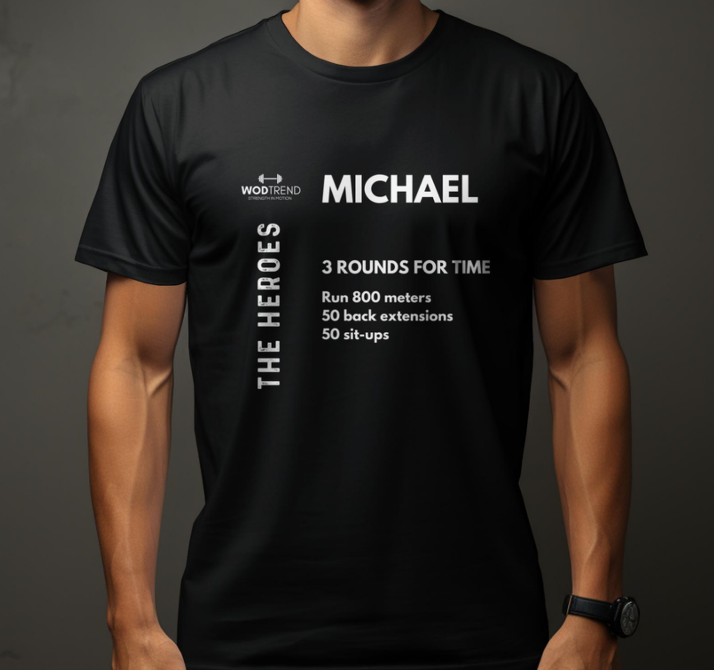 T-shirt d'entraînement unisexe CrossFit « Michael » - Série Heroes