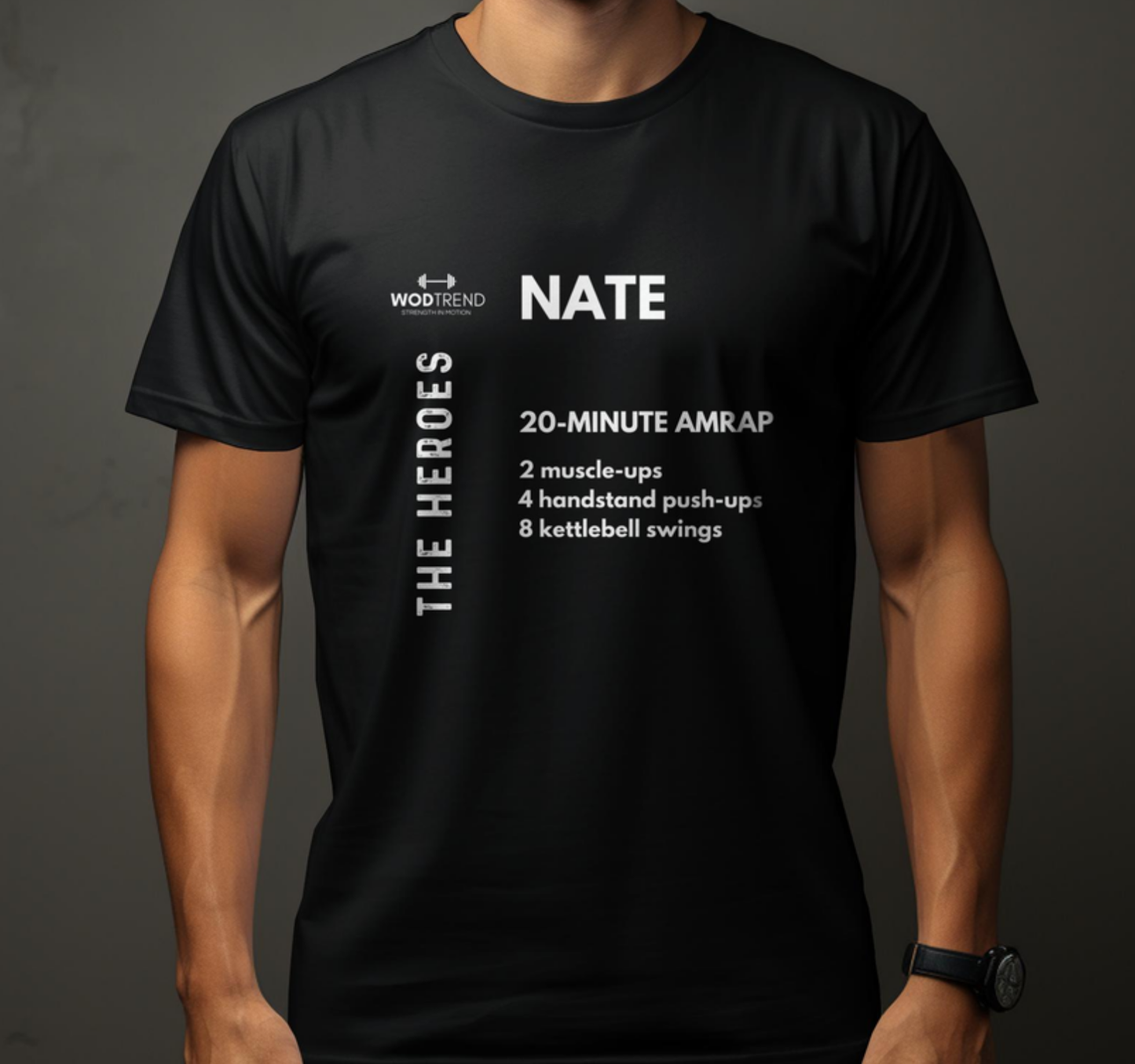 Camiseta Unisex CrossFit 'Nate' Workout - The Heroes Series