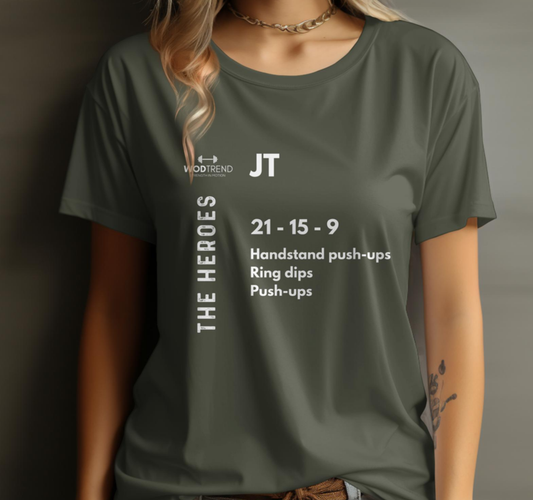 T-shirt d'entraînement unisexe CrossFit « JT » - Série Heroes