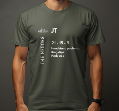 T-shirt d'entraînement unisexe CrossFit « JT » - Série Heroes