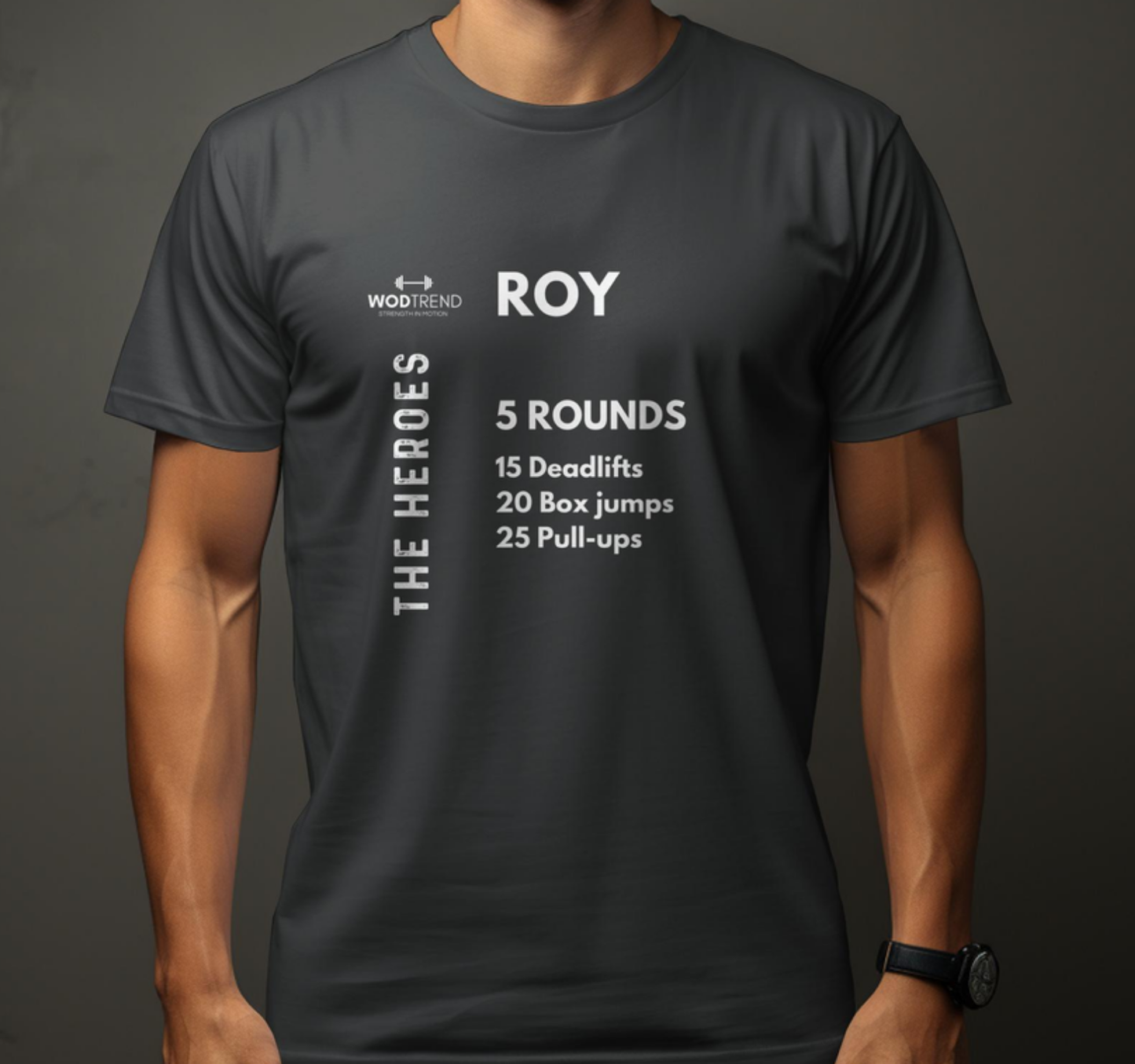 Camiseta Unisex CrossFit 'Roy' Workout - The Heroes Series