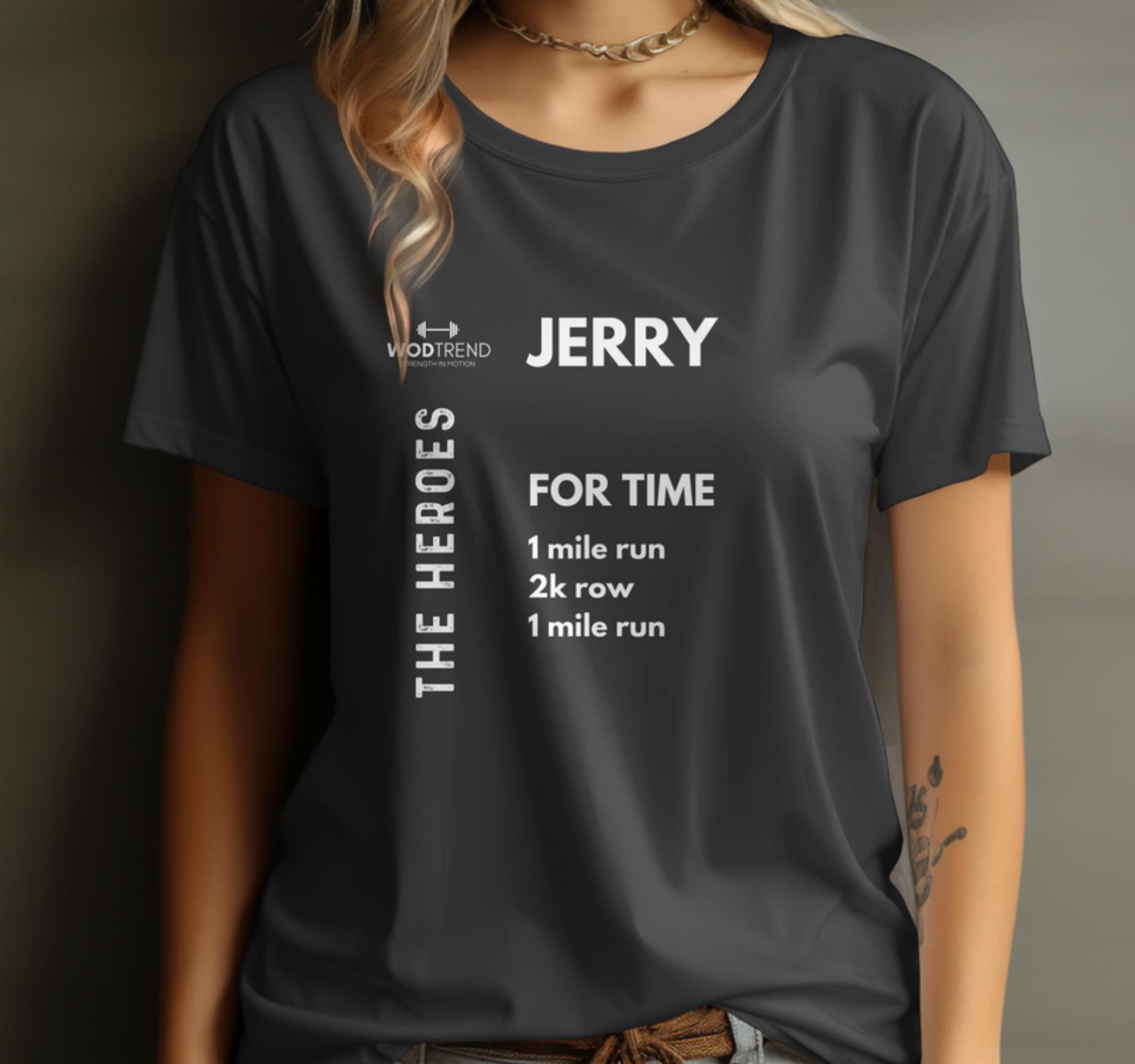 T-shirt d'entraînement unisexe CrossFit « Jerry » - Série Heroes